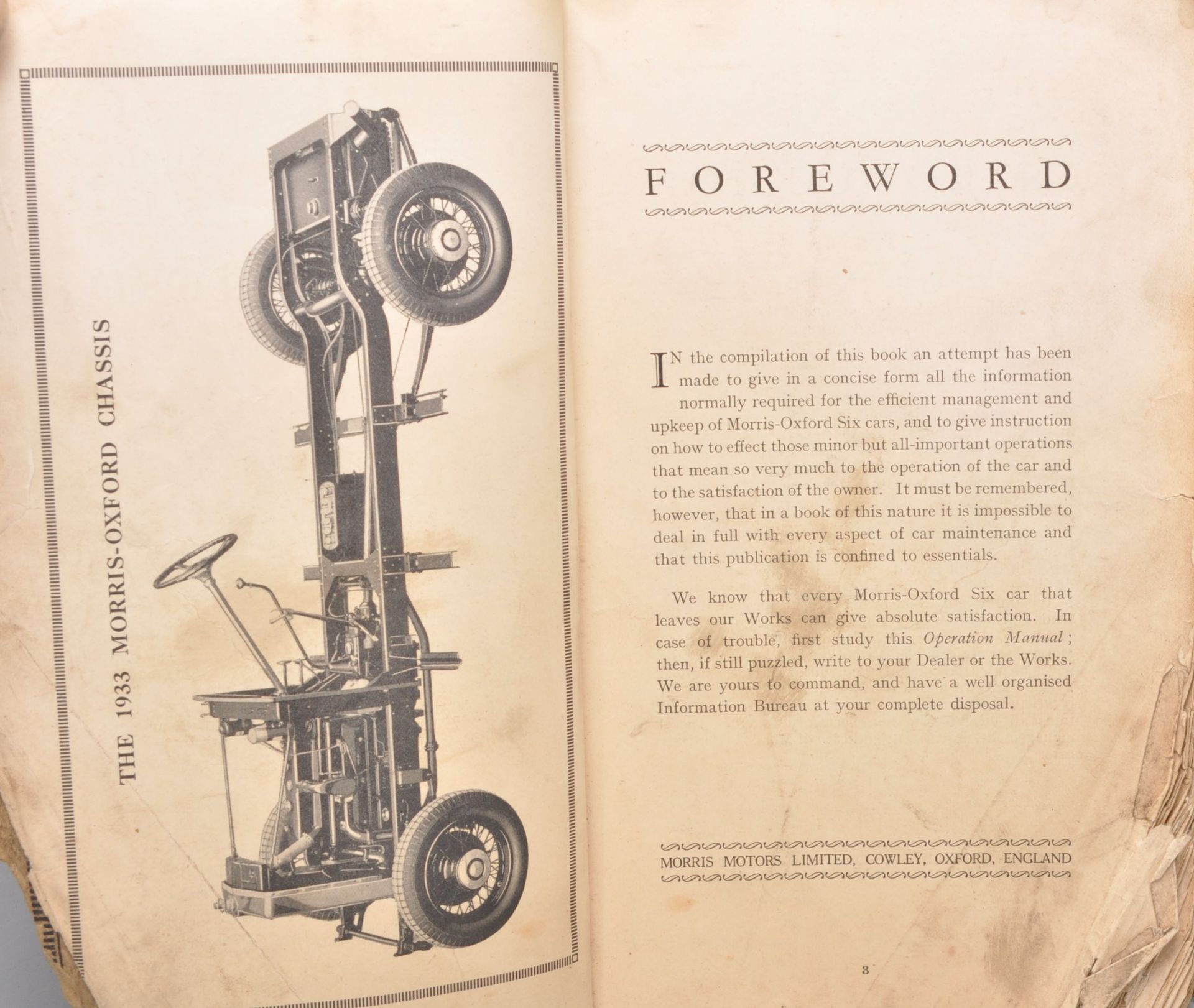 Motoring - A Operation Manual for a Morris-Oxford Six. 1933 edition. - Image 3 of 4