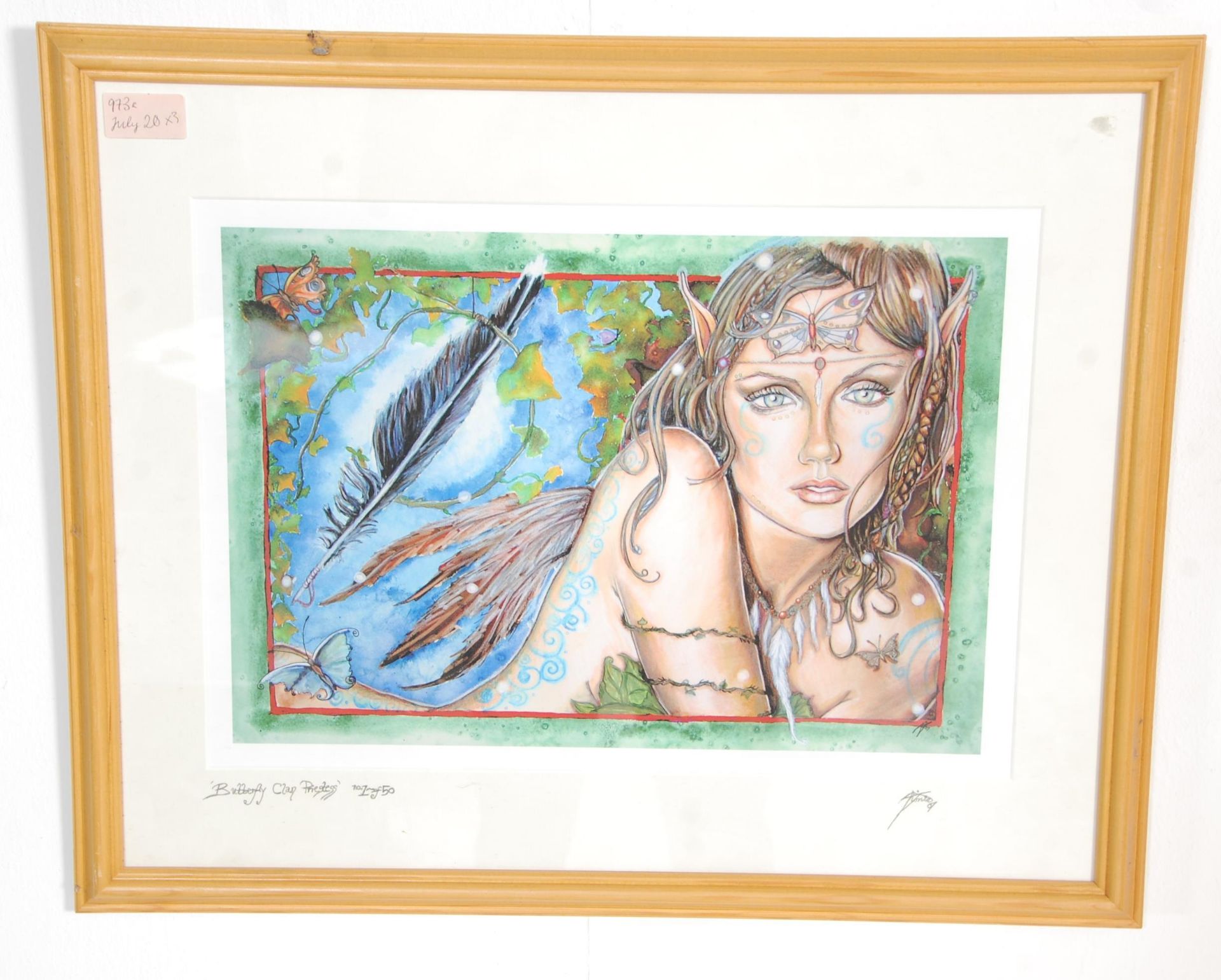 A group of three framed and glazed fairy prints by Antonie to include 'Water Dreaming' signed in - Bild 4 aus 25