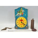 A good vintage mid 20th Century Russian Cepdobocans made tinplate wall clock having raised Arabic