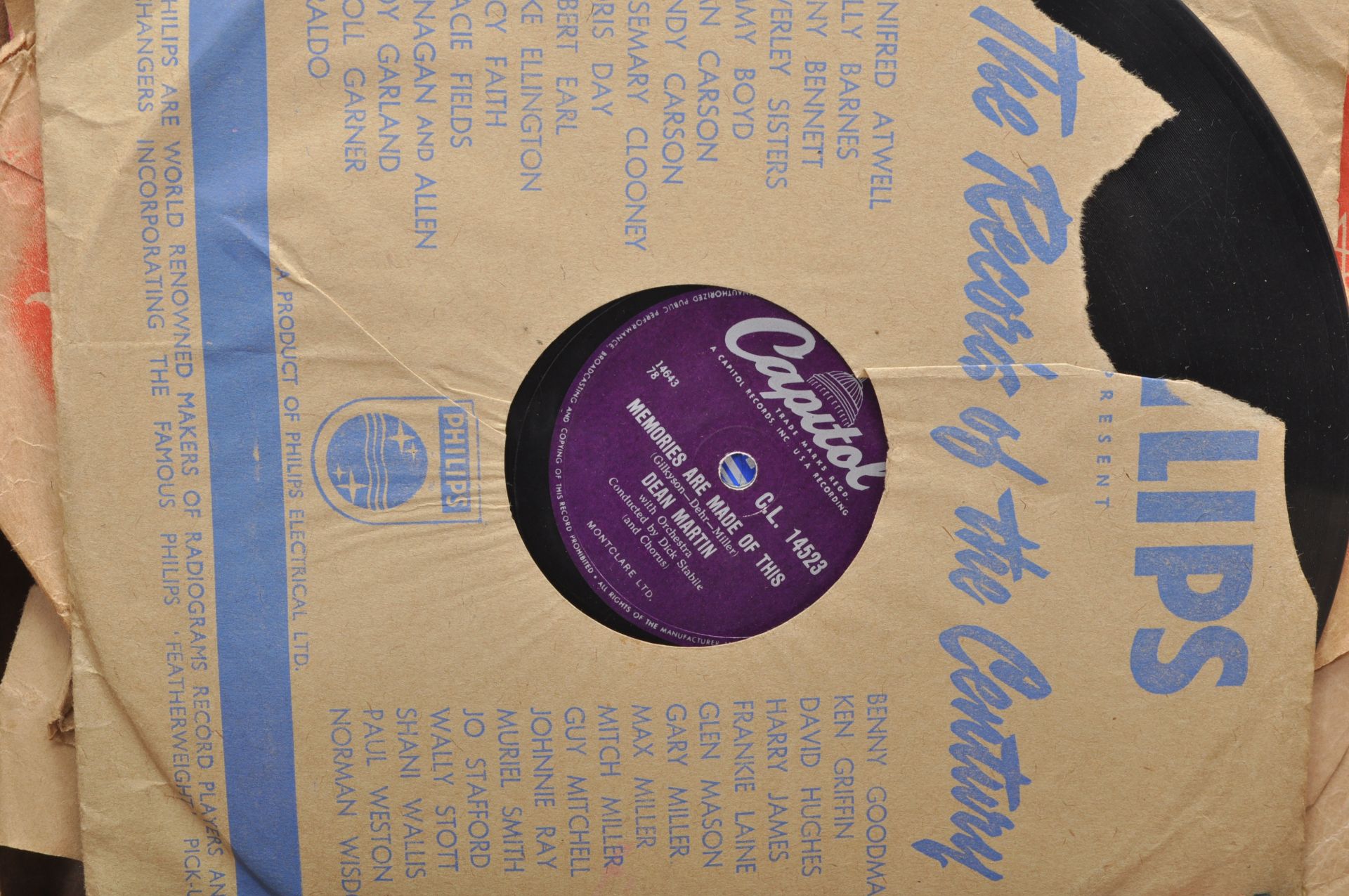 A small collection of 78's records of varying artists and genres to include Sammy Davis JR, Chuck - Bild 3 aus 13
