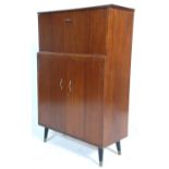 Turnidge - An original vintage 1950's mid 20th Century high end British design teak wood cocktail