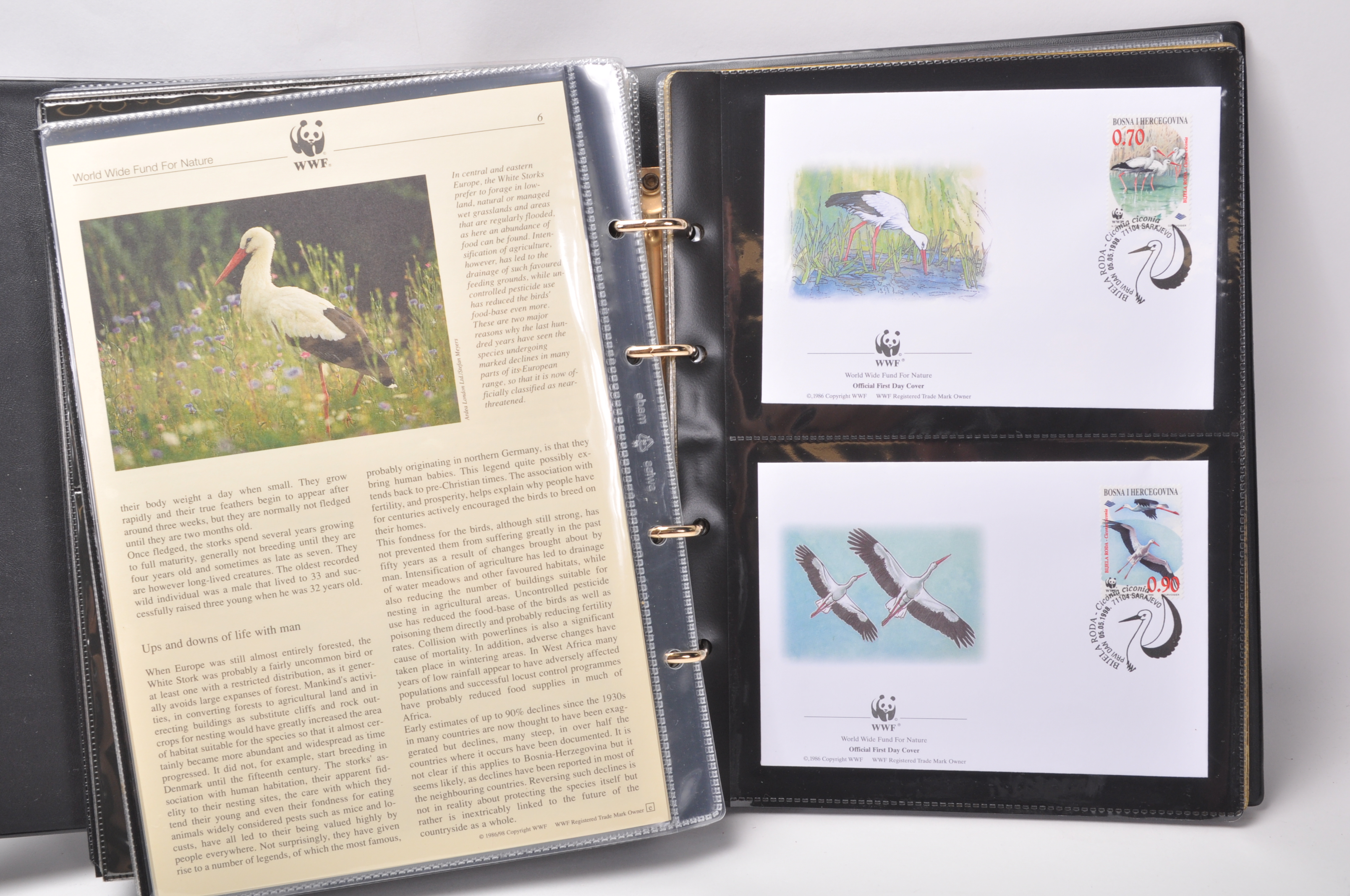 A group of five WWF stamp collectors albums filled with WWF special issue animals stamps, albums - Image 12 of 23