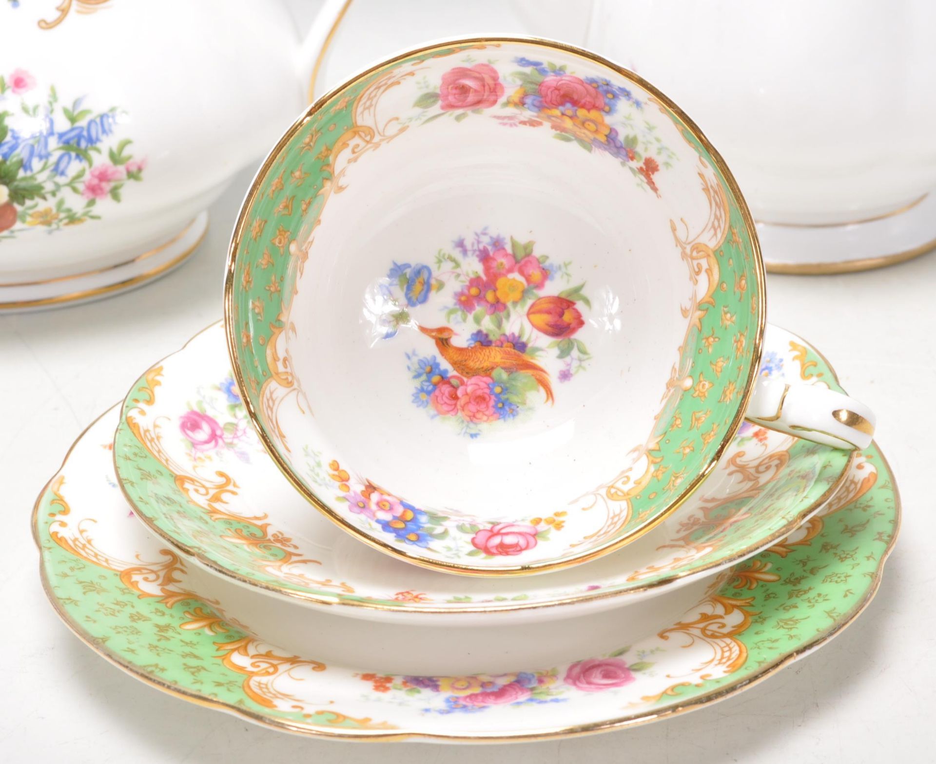 A collection of vintage English bone china items to include a Royal Albert Serena pattern coffee - Bild 4 aus 14