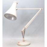 A vintage 20th Century Herbert Terry Anglepoise industrial desk lamp finished in white enamel