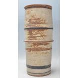 ROBIN WELCH (1936-2019) - A large retro studio art pottery stoneware cylindrical vessel / vase