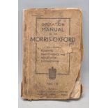 Motoring - A Operation Manual for a Morris-Oxford Six. 1933 edition.