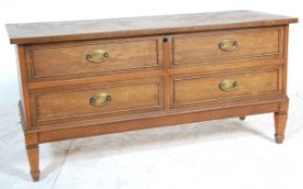 A good Edwardian style end of bed ottoman chest / blanket box having a hinged top overh faux