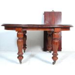 A good Victorian revival mahogany extending dining table in the William IV manner. Raised on