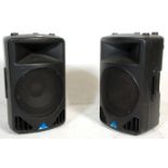 Hi - Fi - DJ Equipment - A pair of Alot PA speakers. PS 4HA Power Amplifier with BSP Processor. Each