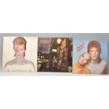 A group of three vinyl long LP record albums by David Bowie to include – Pin-Ups – Original RAC