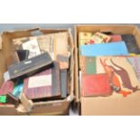 Ephemera, paperwork, memorabilia, photographs etc in two large banana boxes.Enormous amount of