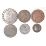 A selection of 18th and 19th Century coins to include a 1787 ' Number one of Lloyd's Weekly