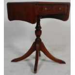 A good Brights Of Nettlebed mahogany sofa table / side table having drop ends with two drawers.