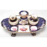 19TH CENTURY ROCOCO COALPORT MANNER INKSTAND