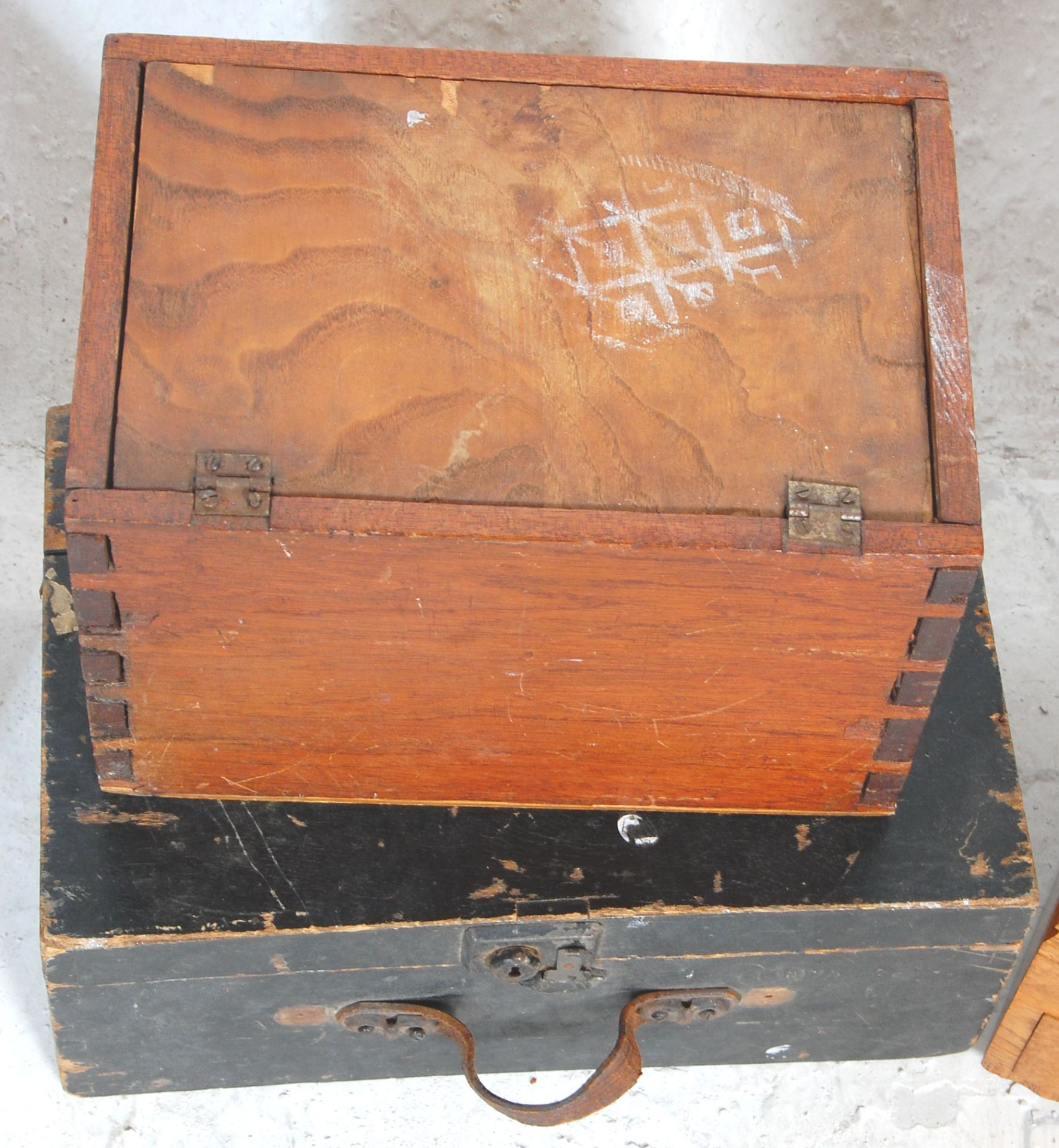 A good mixed group of seven storage box  and chests all being wooden examples to include a low - Bild 7 aus 7