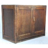 A retro early 20th century shabby chic food locker cabinet cupboard. Of low pedestal form with