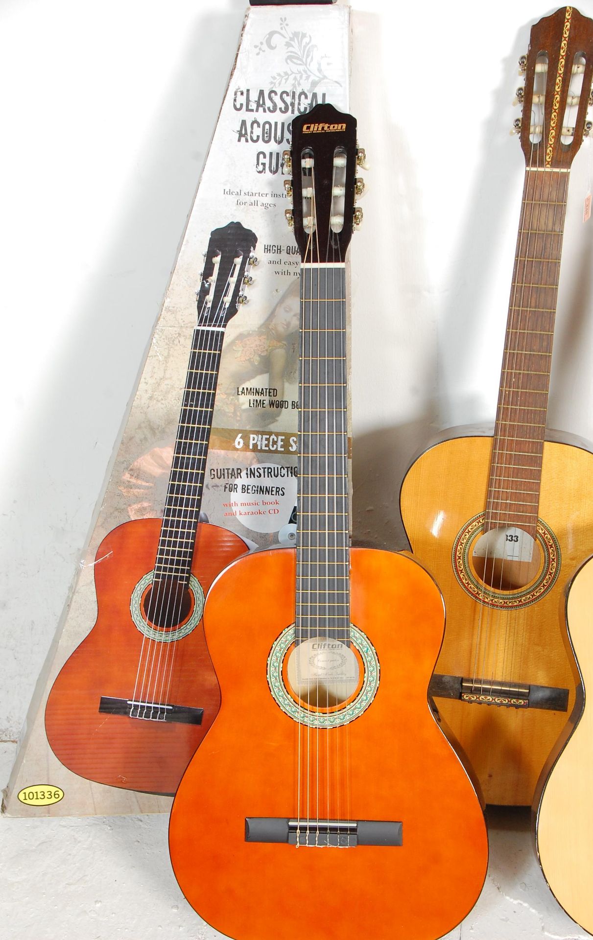 A group of six guitars. All guitars being acoustic six string examples to include BM Clasico Spanish - Bild 5 aus 8