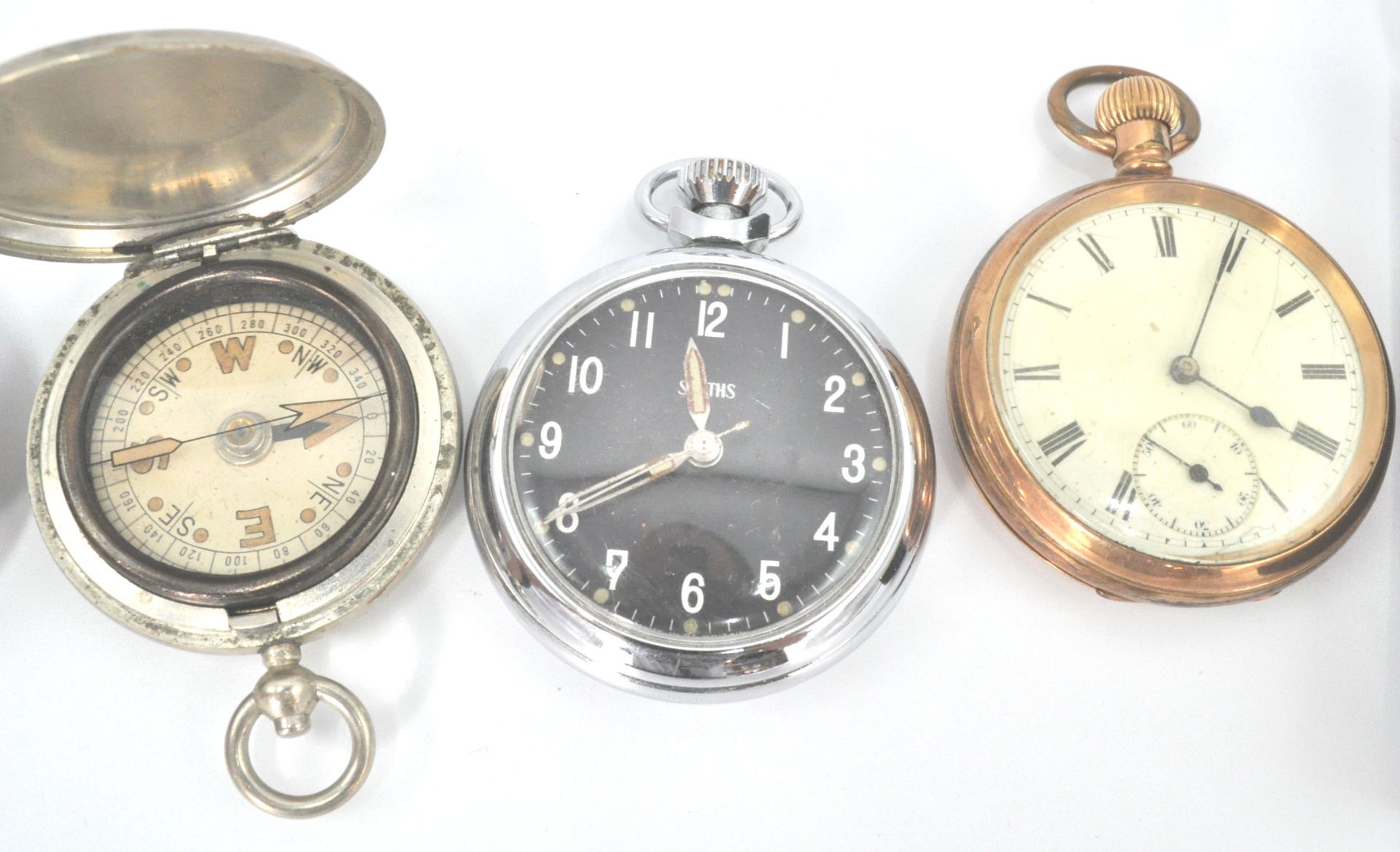 A selection of vintage pocket watches to include a gold plated pocket watch with with enamelled face - Bild 4 aus 5