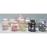 A mixed group of ceramic ginger jars dating from the early 20th Century to include three Masons
