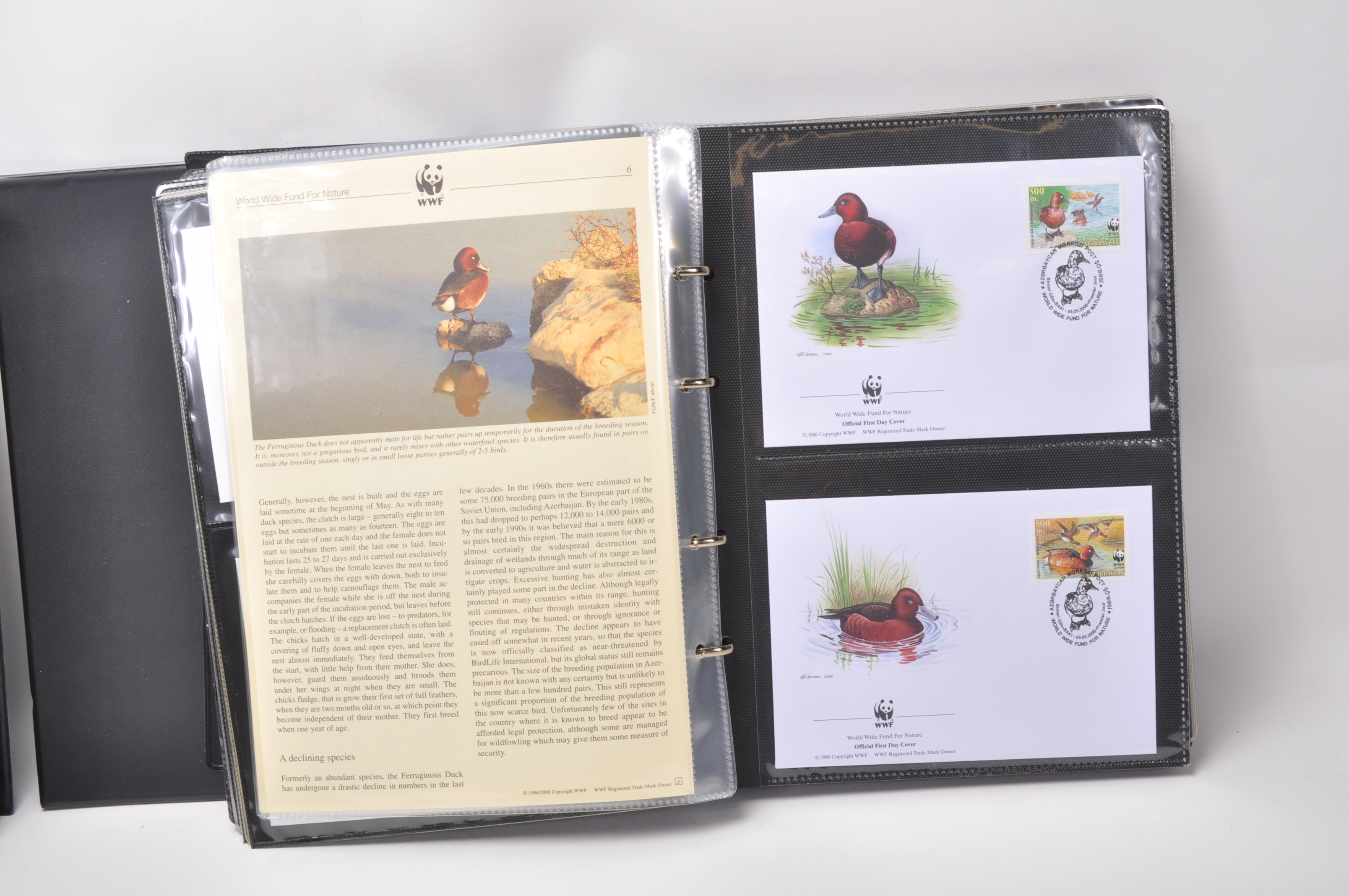 A group of five WWF stamp collectors albums filled with WWF special issue animals stamps, albums - Image 18 of 23