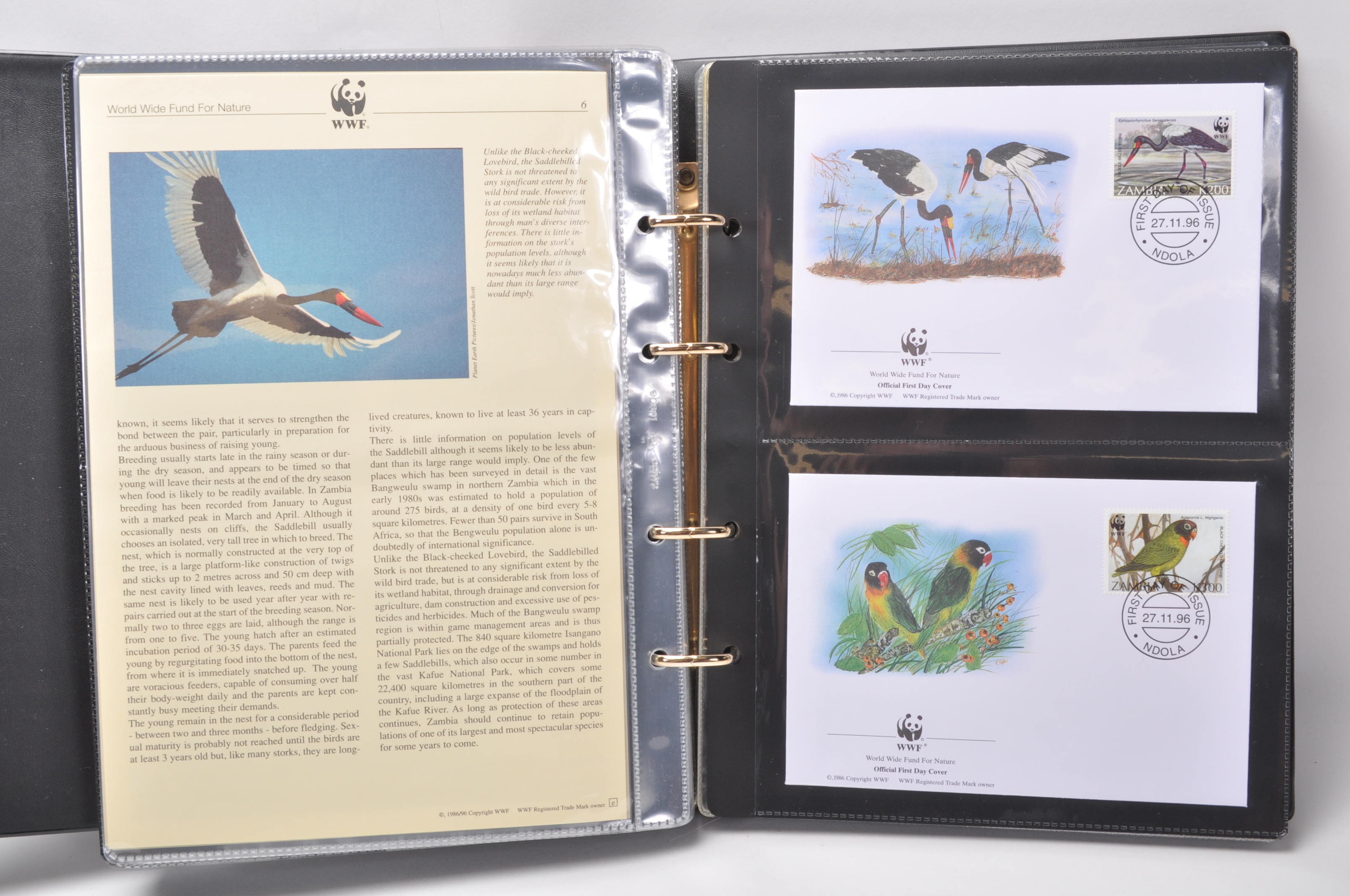 A group of five WWF stamp collectors albums filled with WWF special issue animals stamps, albums - Image 11 of 23