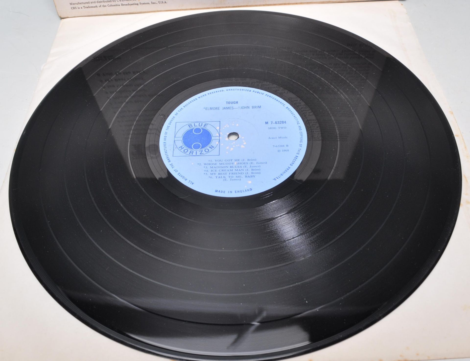 A vinyl long play LP record album by Elmore James / John Brim – Tough – Original Blue Horizon 1st - Bild 4 aus 4