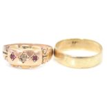 A hallmarked 9ct gold 19th Century Victorian ring