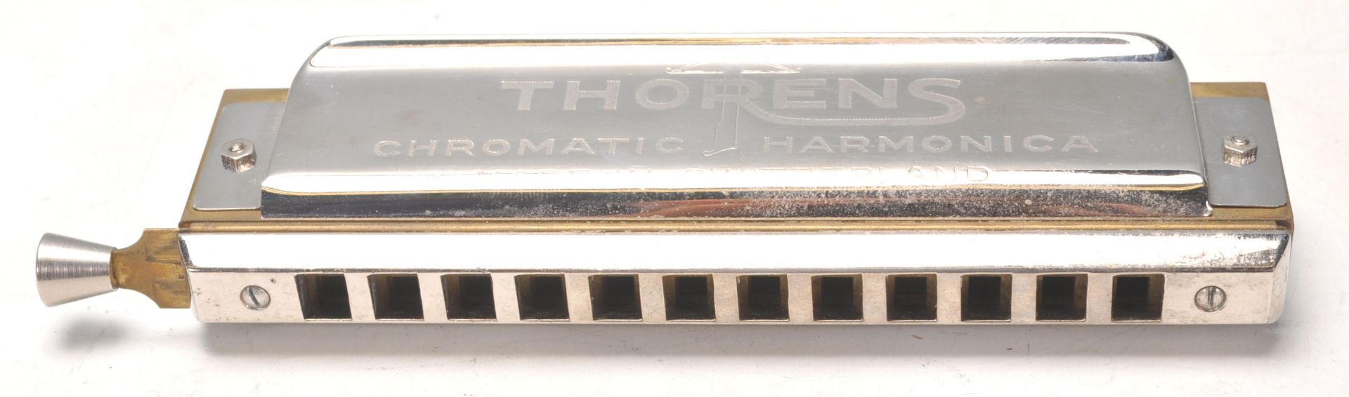 A good Thornes Chromatic Harmonica No. 12 made in Switzerland. In original box. - Bild 4 aus 6