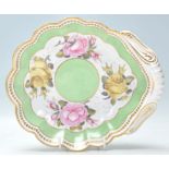 EARLY 19TH CENTURY BELIEVED SPODE SCALLOPED DISH