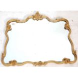 A Victorian 19th century Florentine wall mirror the central mirror glass in stunning rococo shaped