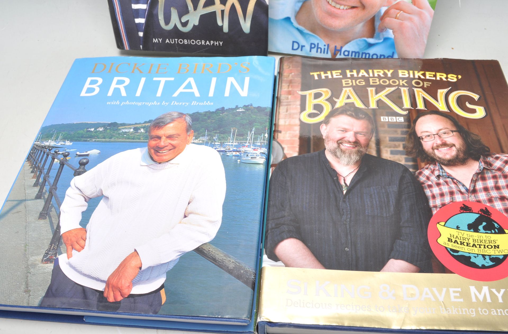 A group of four signed hardback books to include Dickie Bird 'Britain With Photographs By Derry - Image 3 of 7