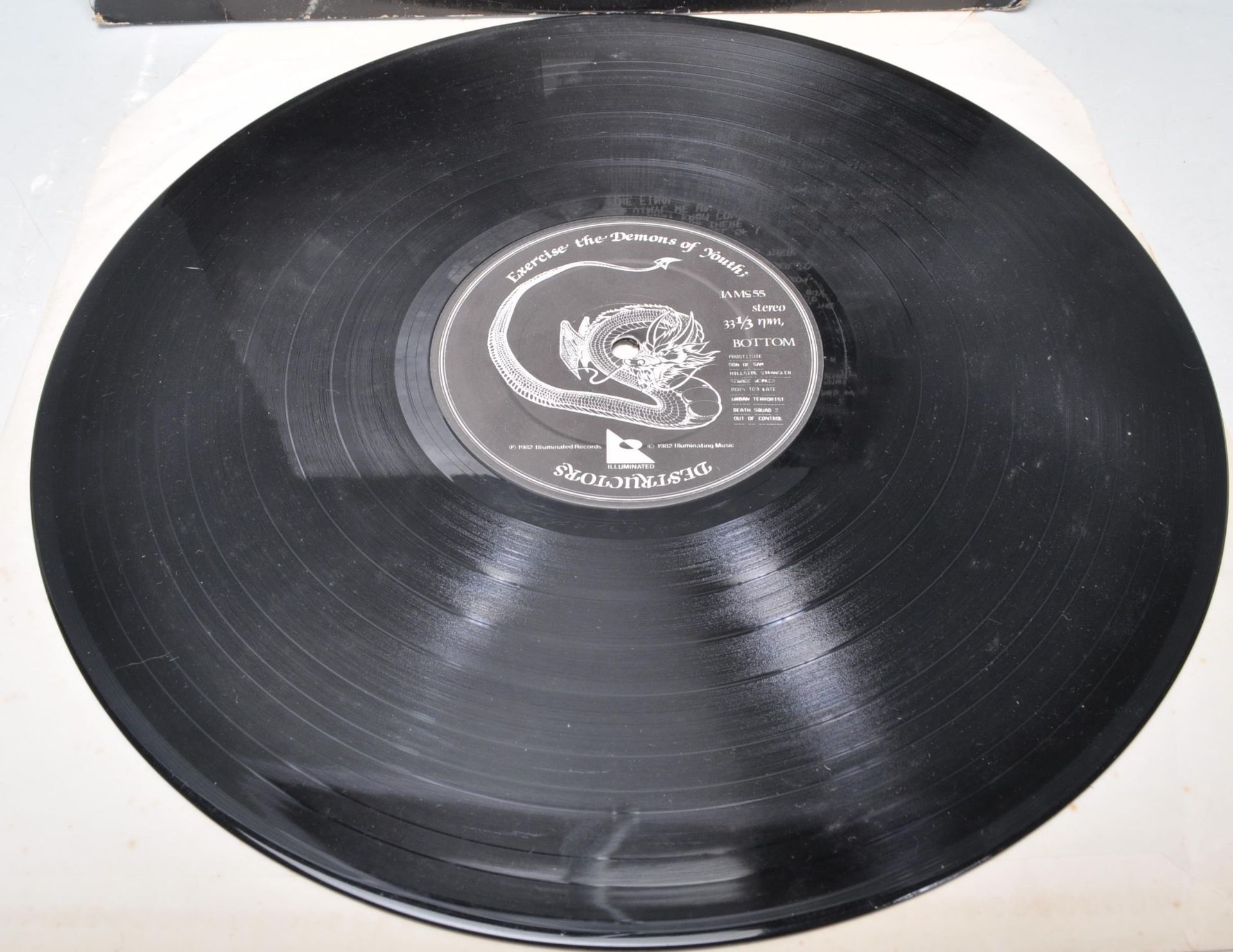 A vinyl long play LP record album by Destructors – Exercise The Demons Of Youth – Original - Bild 4 aus 4
