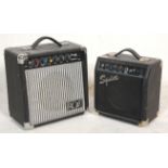 Two guitar amps to include a Squire SP-10 and Ross Fame Series Model 10.
