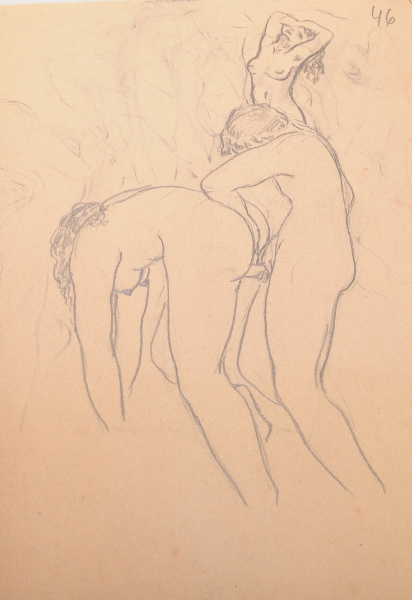 A group of erotic sketch drawings scenes with dioramas of erotic / sexual scenes. Some prints and - Bild 5 aus 8