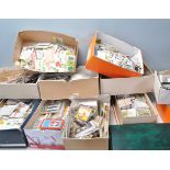 CIGARETTE CARDS, Trade cards etc. Massive accumulation in eleven shoeboxes, quantity of albums (both