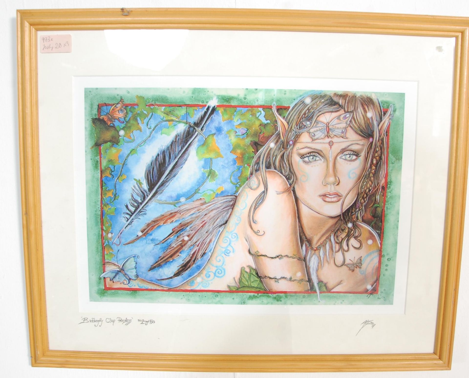 A group of three framed and glazed fairy prints by Antonie to include 'Water Dreaming' signed in - Bild 3 aus 25