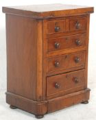 An 19th Century Victorian mahogany 2 over 3 apprentice piece chest raised on bun feet.