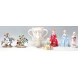 A collection of 20th Century mixed ceramics to include four Royal Worcester figurines to include