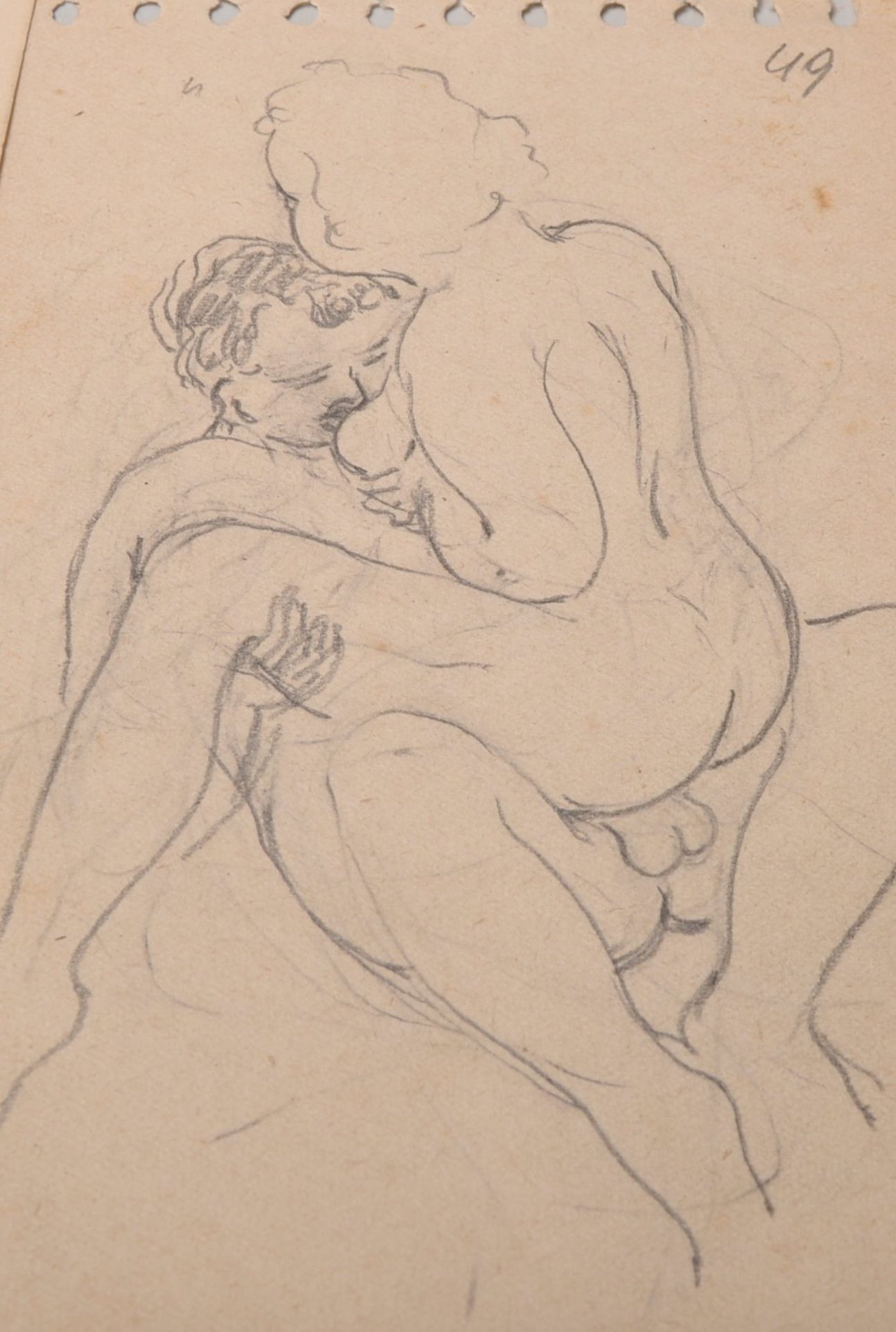 A group of erotic sketch drawings scenes with dioramas of erotic / sexual scenes. Some prints and - Bild 8 aus 8