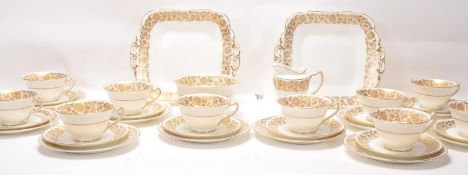 Crescent China - A Fine Bone China English part tea service by George Jones for Crescent China