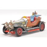 A vintage Corgi Toys Chitty Chitty Bang Bang diecast car with figures with cold painted detailing.