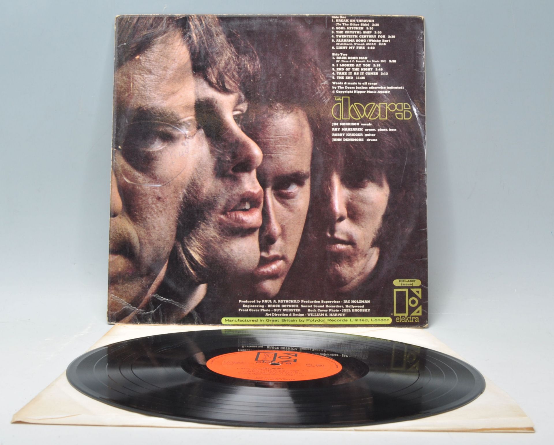 A vinyl long play LP record album by The Doors – 1st Album  – Original Elektra 1st U.K. Press – - Bild 3 aus 4