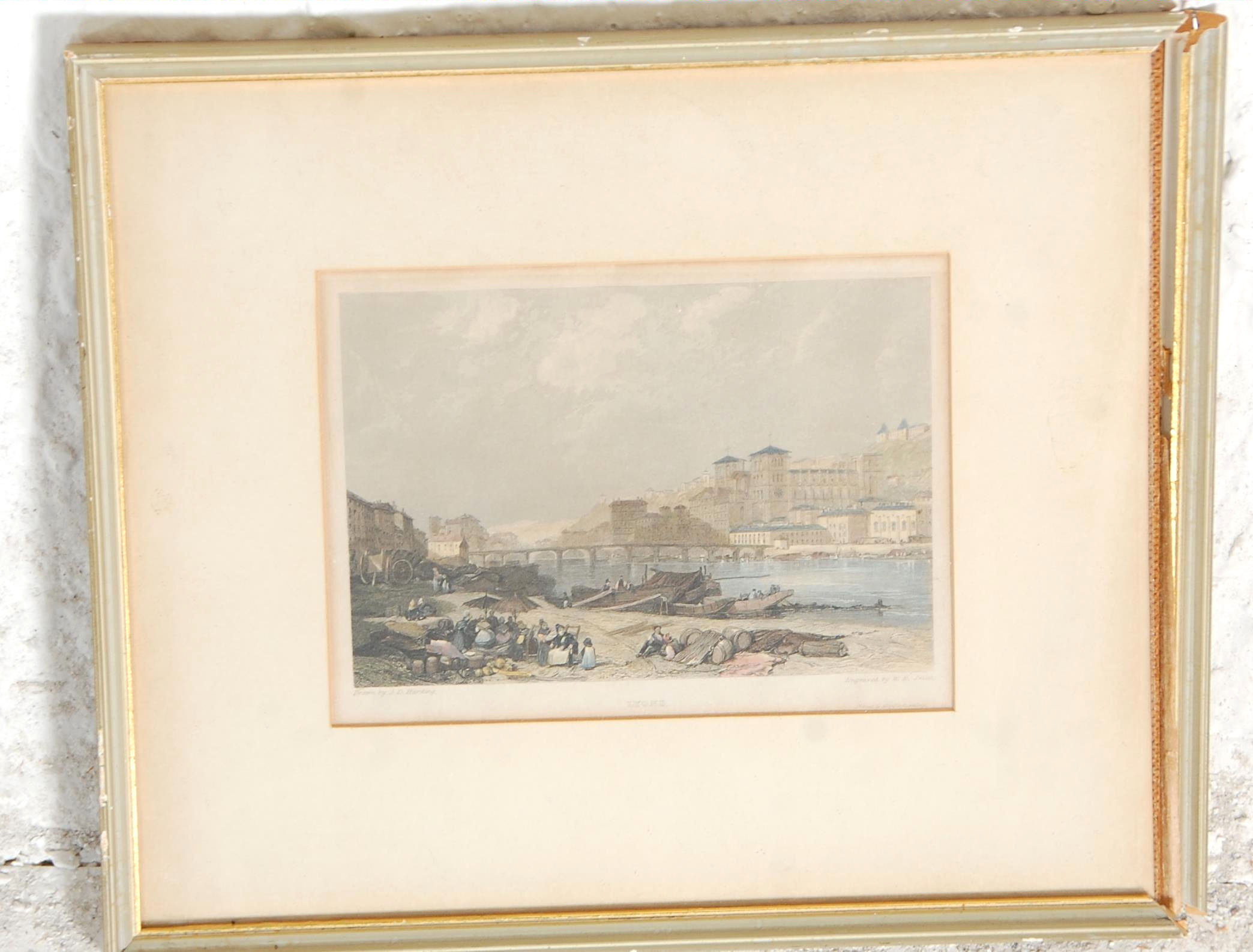 A group of six framed and glazed etchings dating from the early 20th Century with some coloured - Image 6 of 14