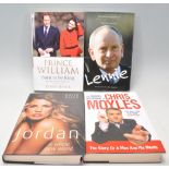 A group of four signed hardback autobiography books with dust jackets to include Katie Price 'Jordan