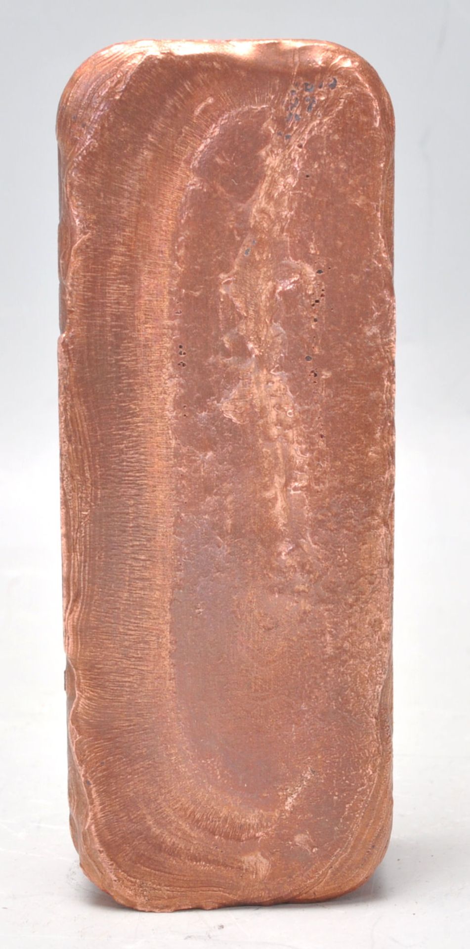 A copper bullion bar inscribed with " FINE COPPER .999 ONE KILO UK ". - Bild 3 aus 6