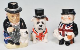 A group of three ceramic figurines to include Kevin Francis 'Little Winston' limited edition