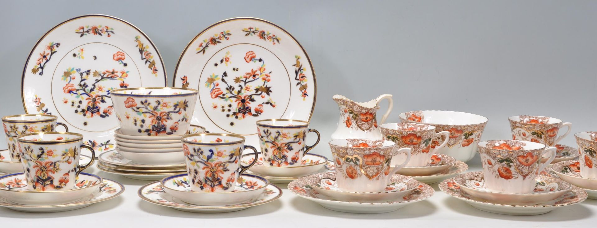 Two late 19th / early 20th Century Victorian tea services to include a Royal Albert transfer printed