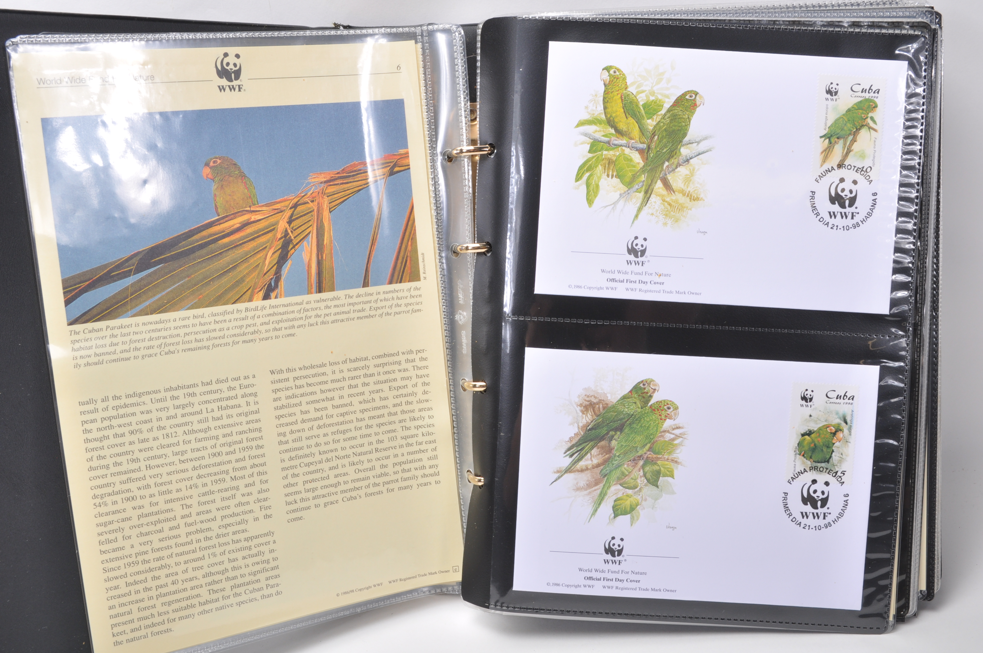 A group of five WWF stamp collectors albums filled with WWF special issue animals stamps, albums - Image 8 of 23