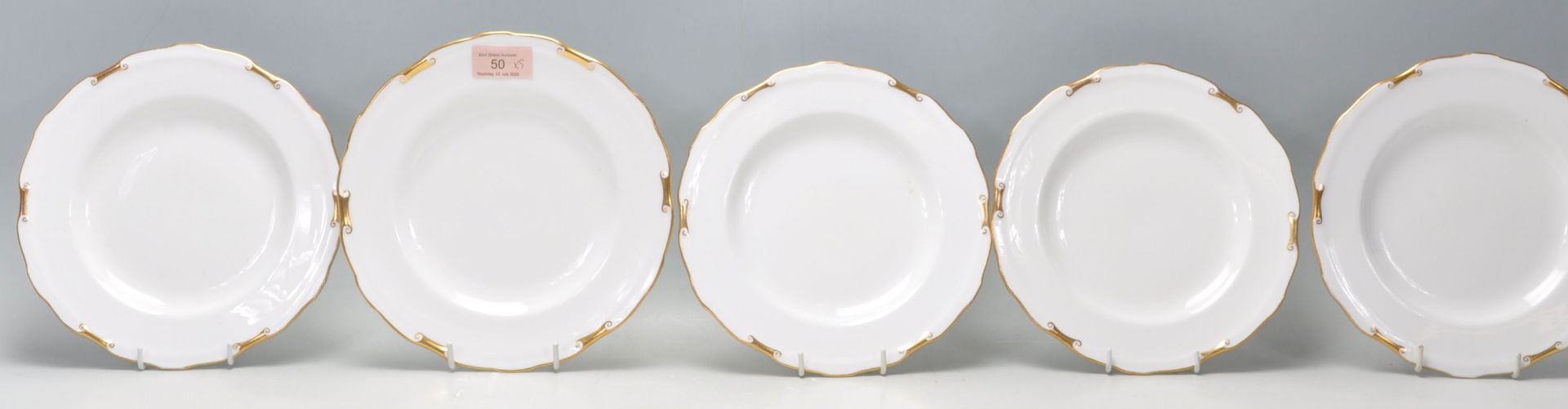 Royal Crown Derby - A group of Fine Bone English China plates by Royal Crown Derby in the Regency