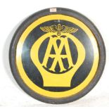 Automobile Association / AA - a rare original vintage unusual large cast iron ' AA ' road / garage